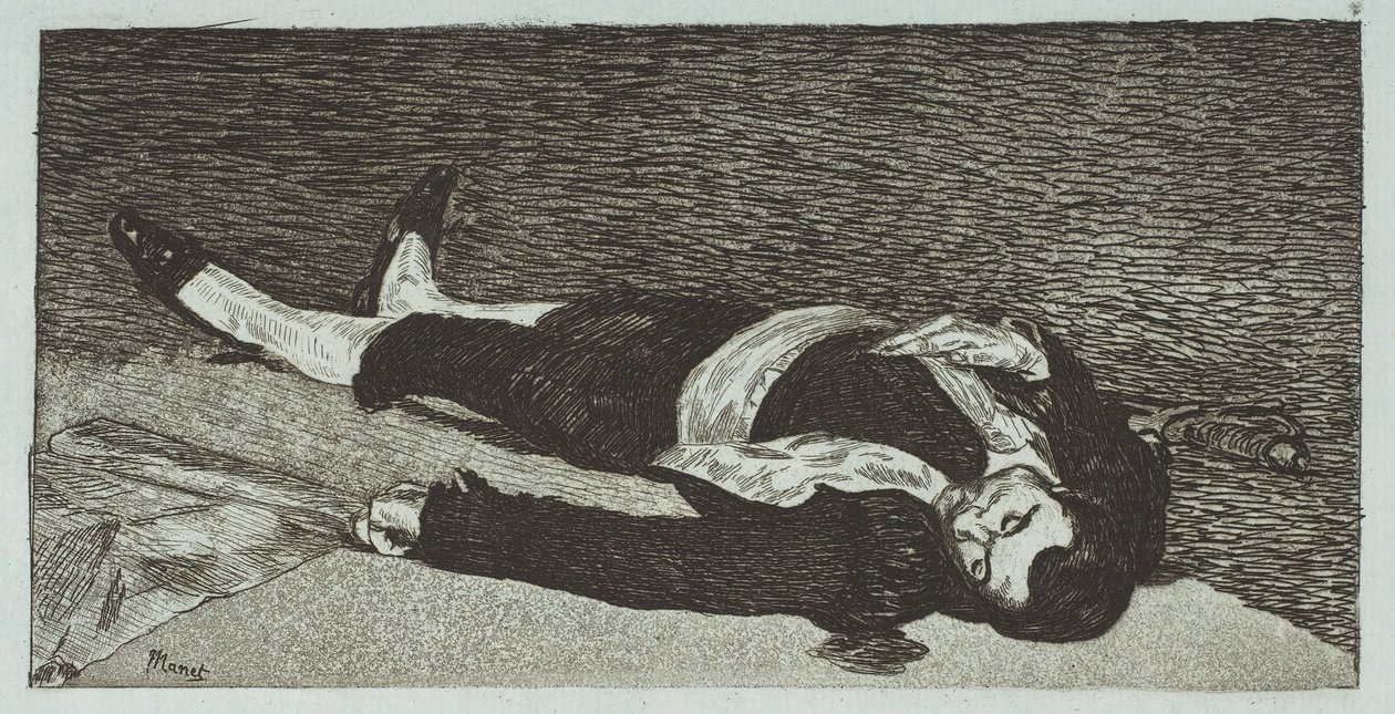 Martwy Toreador, 1867-68. autorstwa Édouard Manet