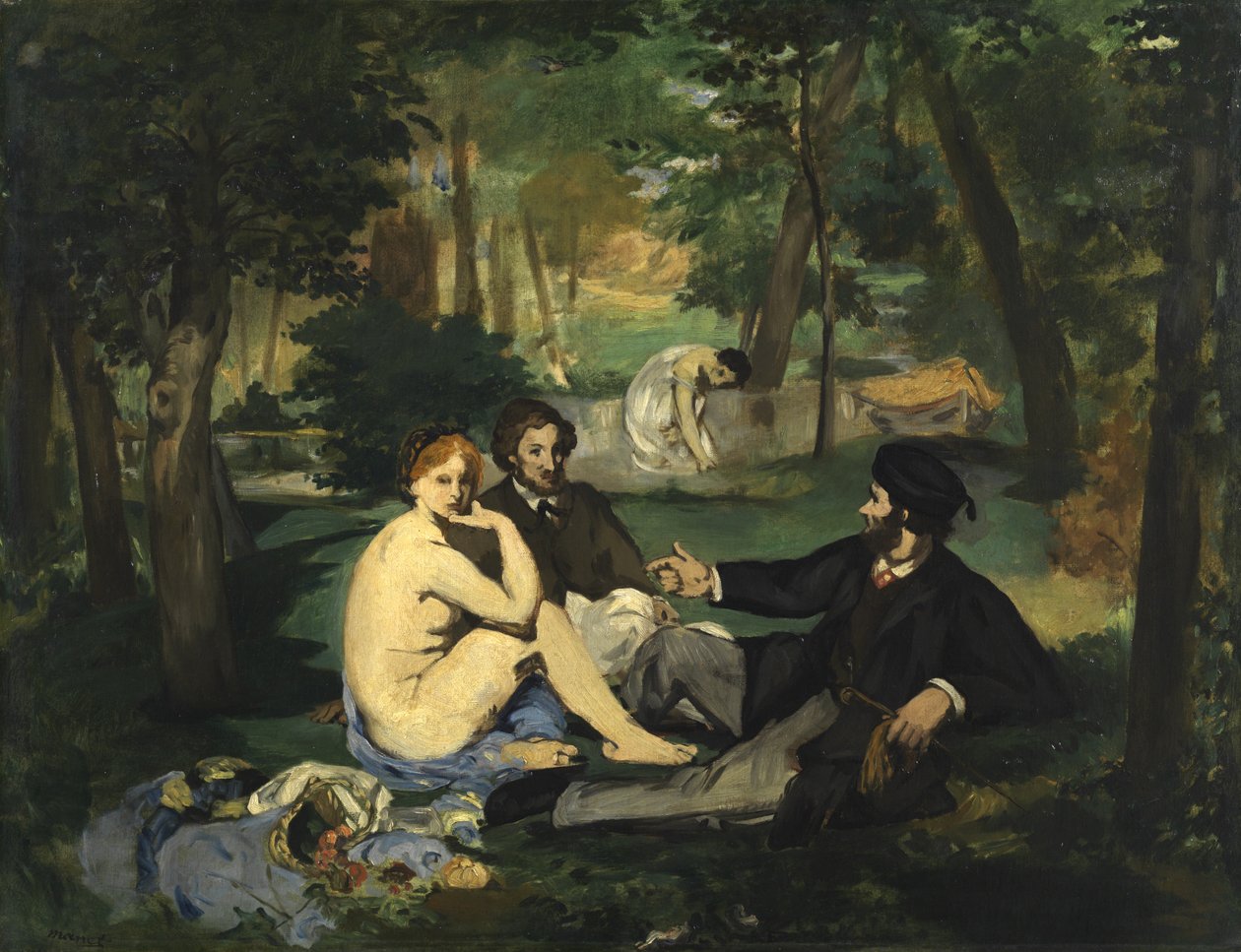 Śniadanie na trawie, 1863 (szkic) (patrz także 2310) autorstwa Édouard Manet