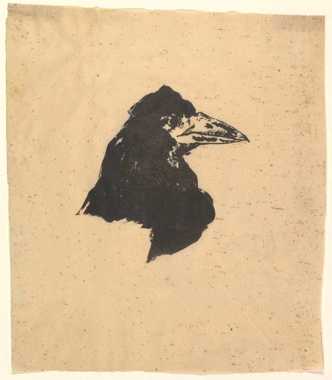 Projekt plakatu i okładki Kruka Edgara Allana Poe, 1875. autorstwa Édouard Manet