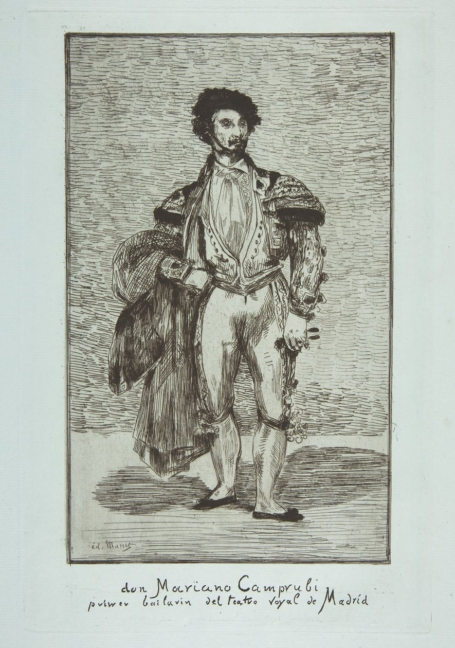 Don Mariano Camprubi Le Baïlarin, 1862-63. autorstwa Édouard Manet