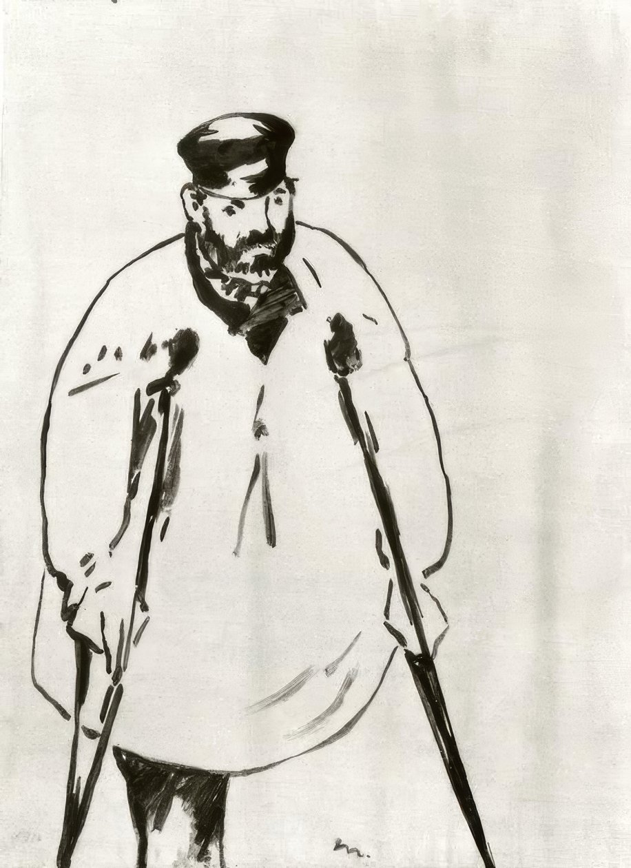 Człowiek o kulach autorstwa Édouard Manet