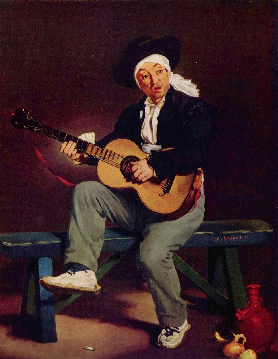 Francuski: Le Chanteur espagnol Hiszpański piosenkarz autorstwa Édouard Manet