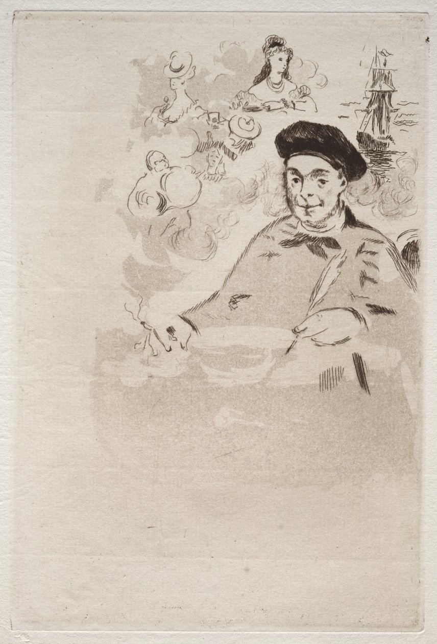 Frontyspis do wydania Les Ballades Theodore de Banville autorstwa Édouard Manet