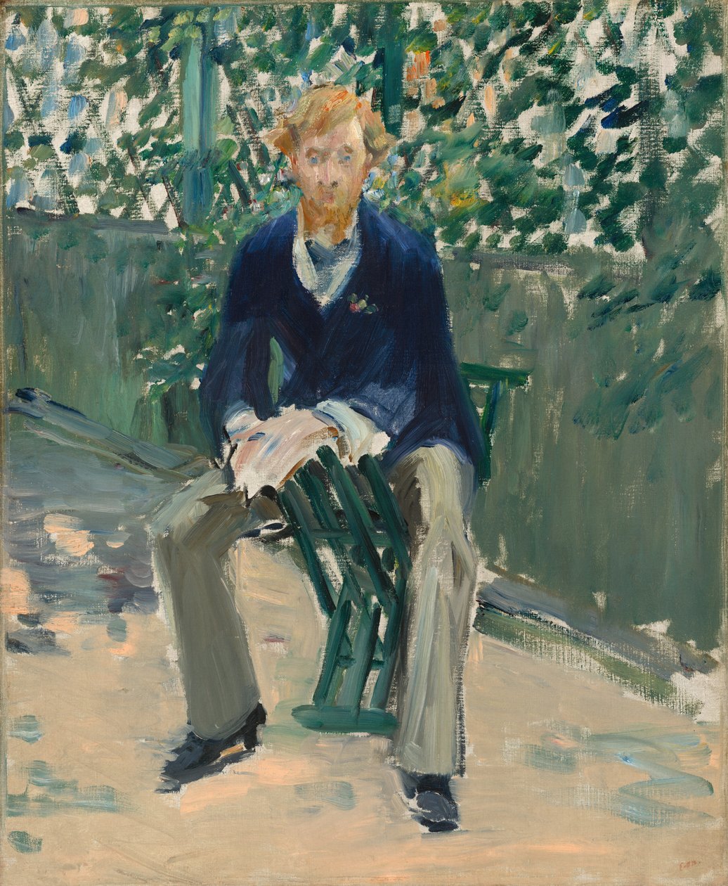 George Moore w Ogrodzie Artysty autorstwa Édouard Manet