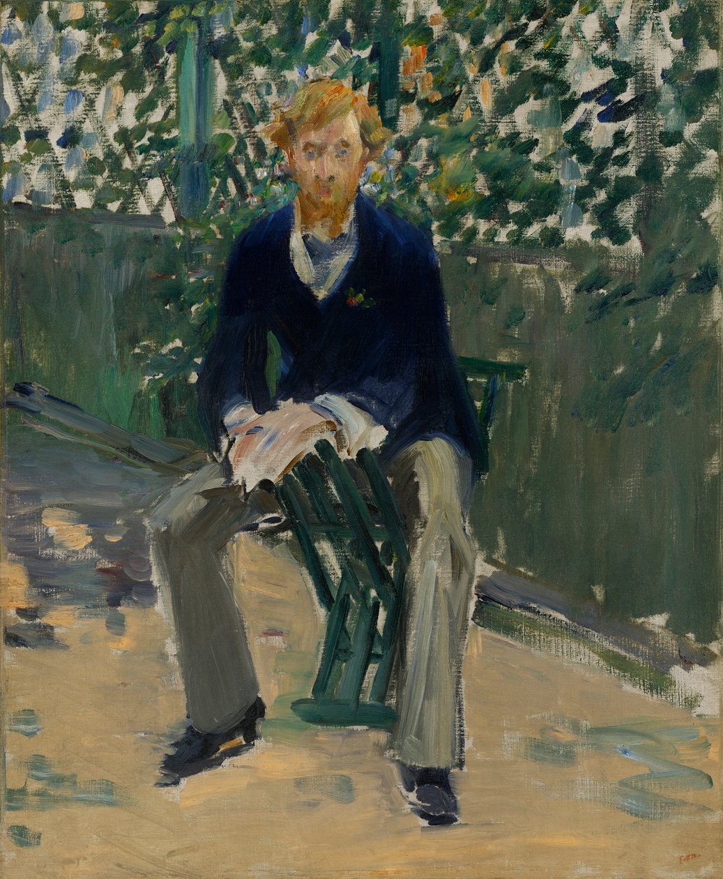 George Moore w ogrodzie artysty autorstwa Édouard Manet