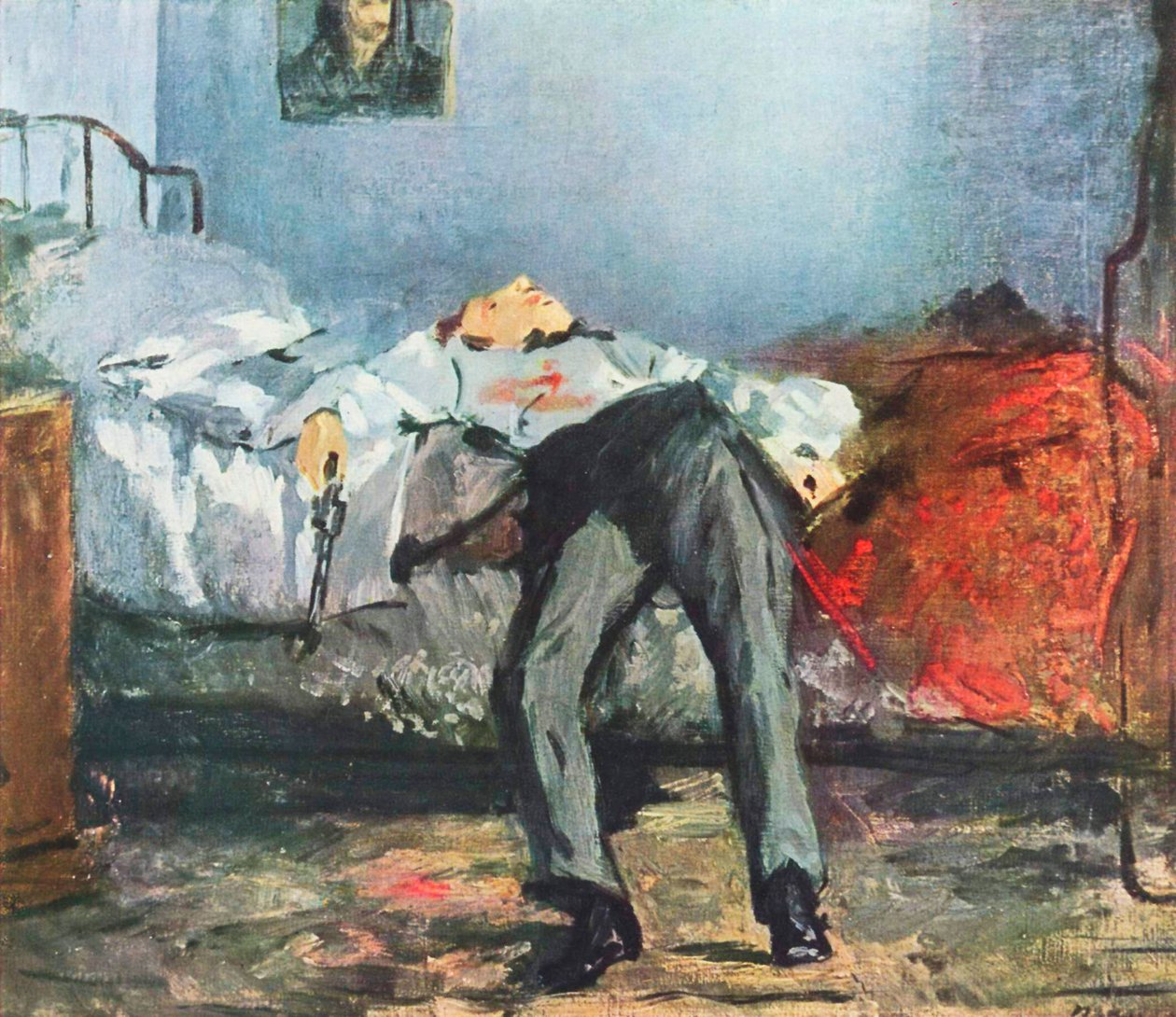 Niemiecki: Le Suicidé The Suicide [Samobójca]. autorstwa Édouard Manet