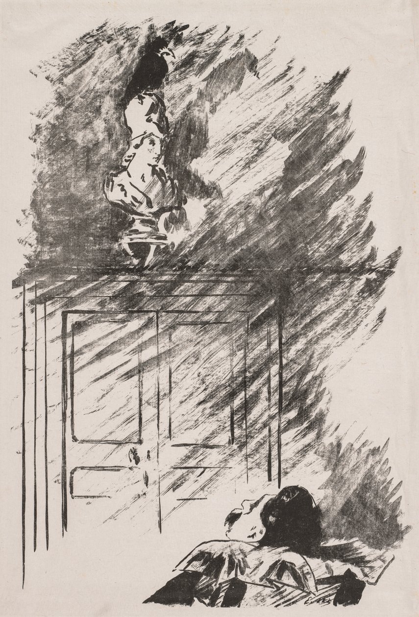 Ilustracja do Kruka Edgara Allana Poe autorstwa Édouard Manet