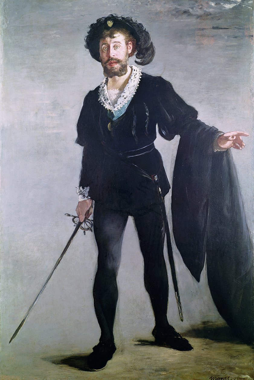Jean Baptiste Faure (1830-1914) jako Hamlet, 1877 autorstwa Édouard Manet