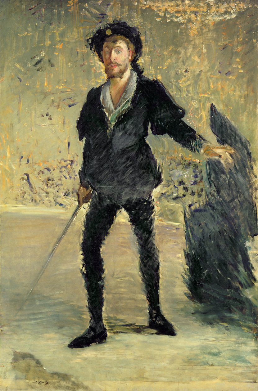 Jean Baptiste Faure (1840-1914) w operze „Hamlet” Ambroise Thomasa (1811-86) (Studium), 1877 autorstwa Édouard Manet