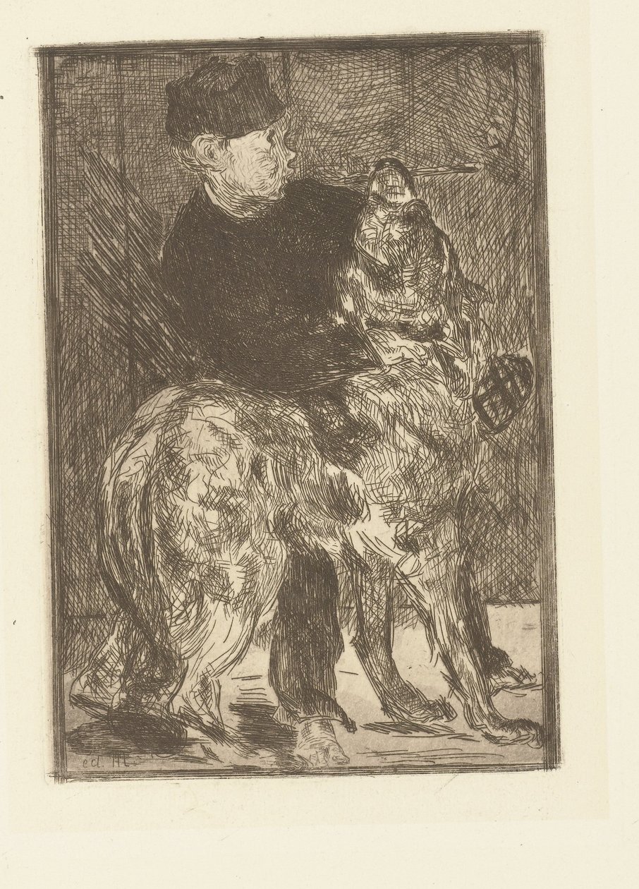 Pisownia Jongen spotkała się z hond Chłopiec i pies autorstwa Édouard Manet