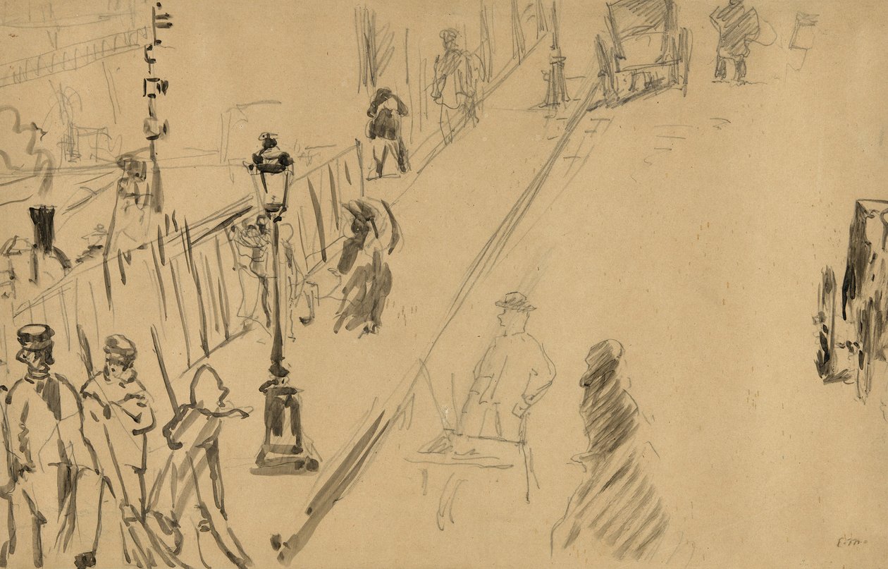 Rue Mosnier autorstwa Édouard Manet