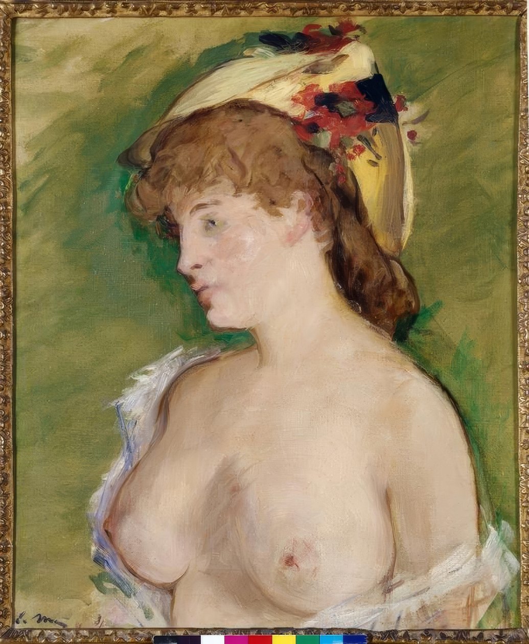 Blondynka topless autorstwa Édouard Manet