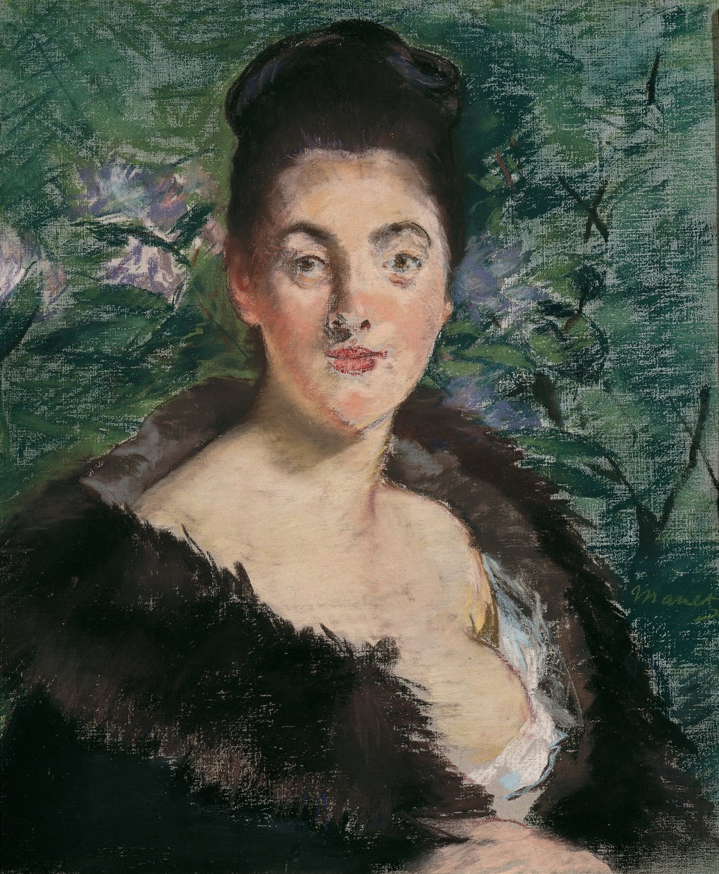 Dama w futrze, ok. 1880. autorstwa Édouard Manet