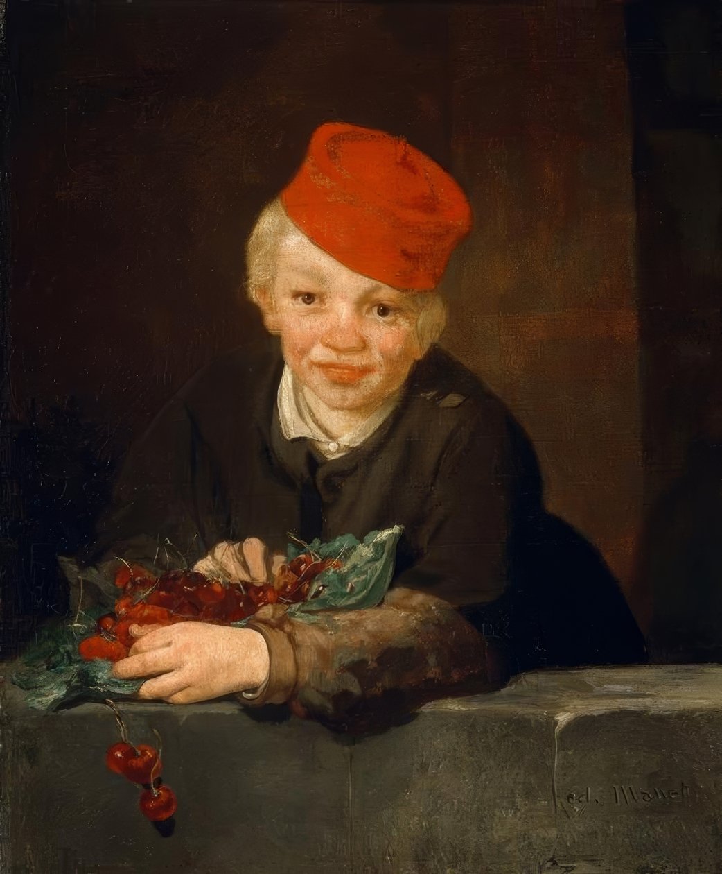 Wiśniowy chłopiec autorstwa Édouard Manet