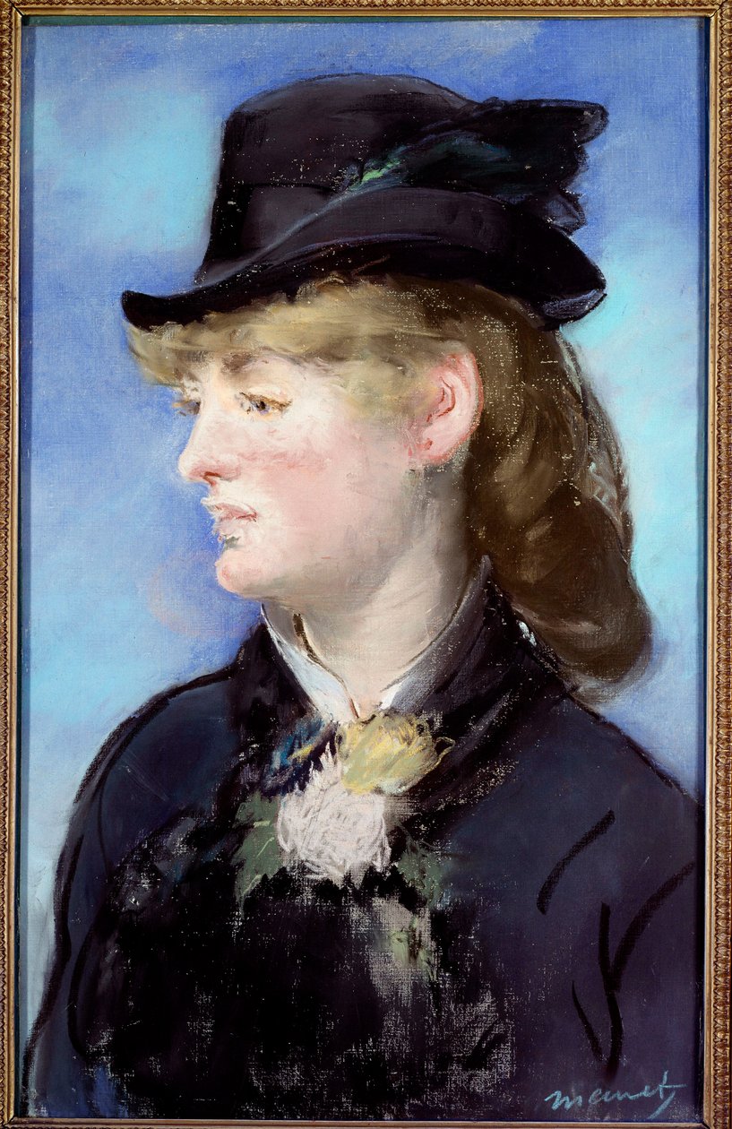 Modelka kelnerki w obrazie „bar aux Folies-Bergeres” malarza Maneta Edouarda (1832-1883) pastel 0,540 m. - 0,340 m. Dijon, Muzeum Sztuk Pięknych – Gabinet barmanki dla Le Bar des Folies Bergeres autorstwa Édouard Manet