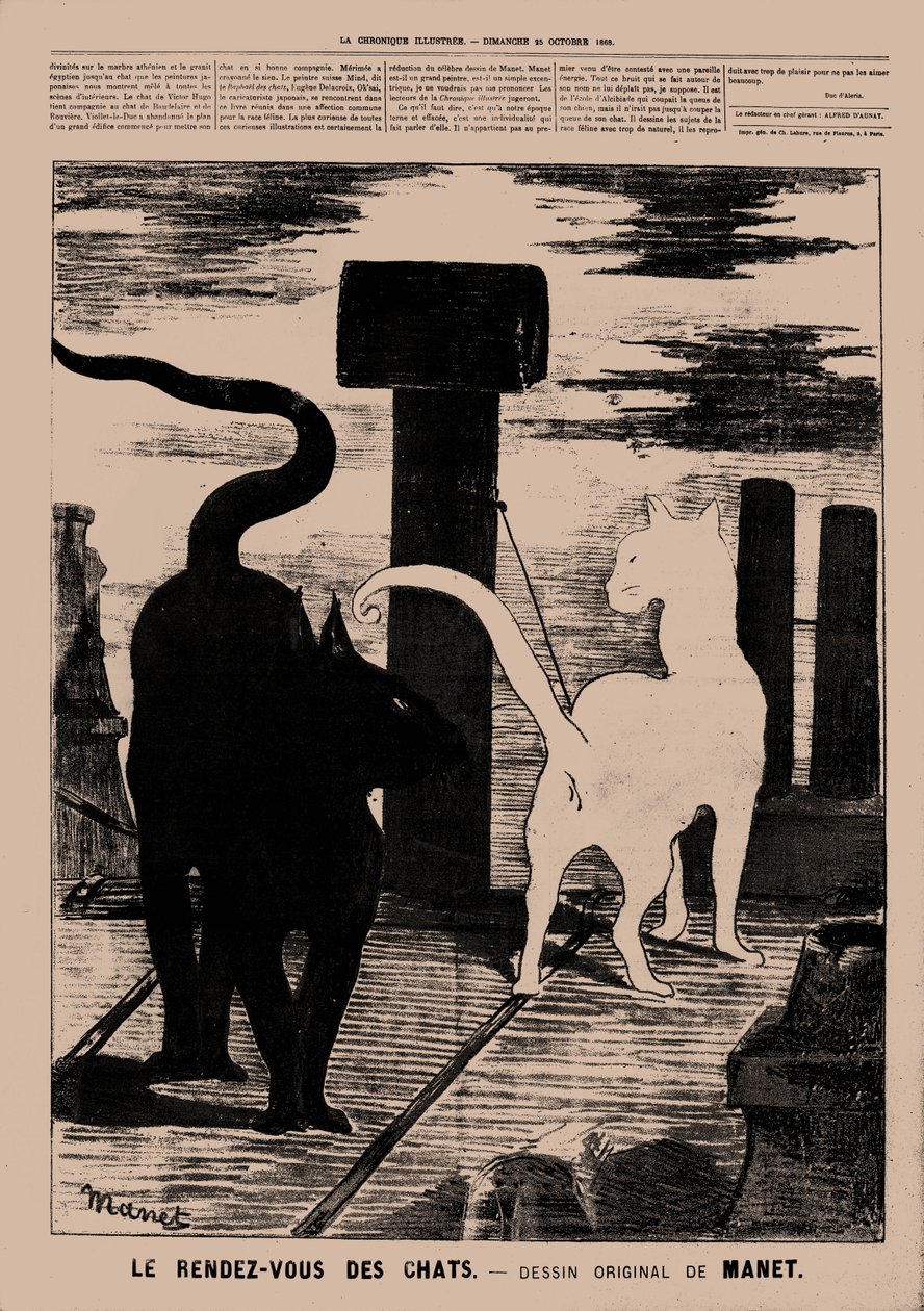 Spotkanie Kotów, 1869. autorstwa Édouard Manet