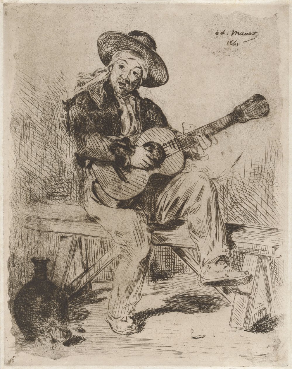 Hiszpański śpiewak, czyli Gitarzysta autorstwa Édouard Manet