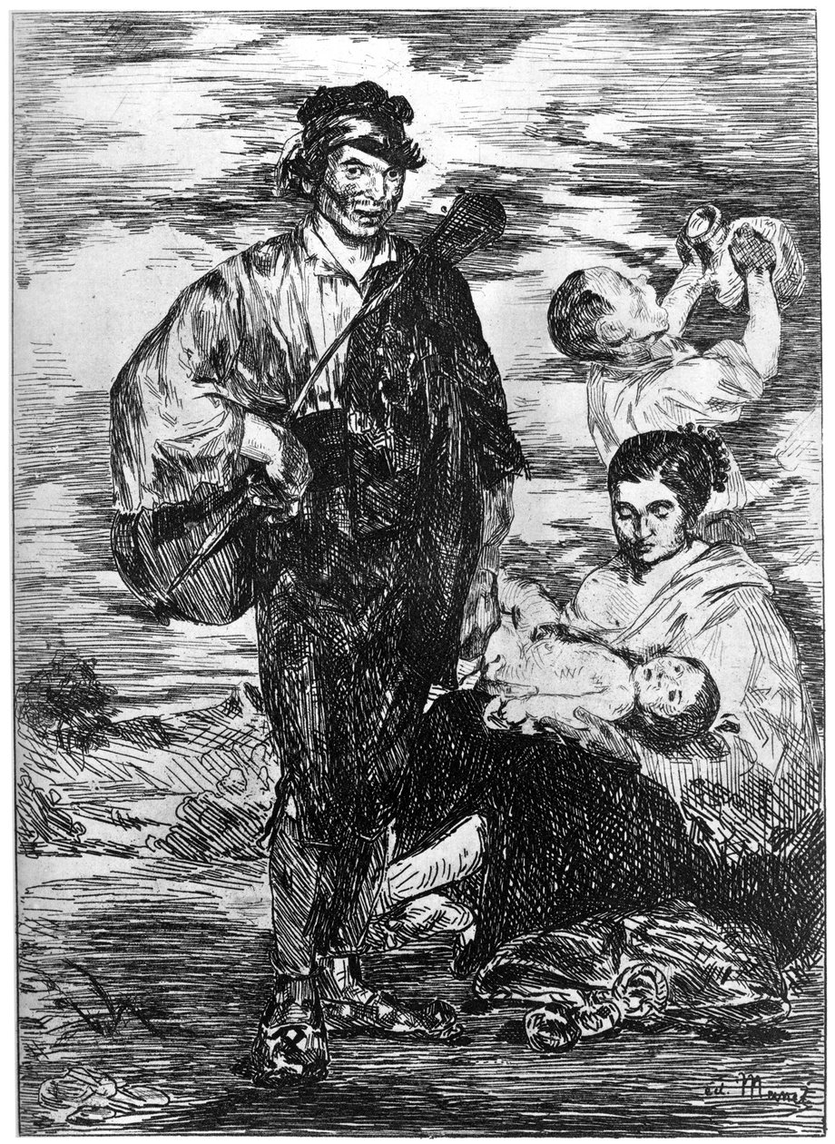 Les Gitanos, Cyganie, c1850-1880 1924 autorstwa Édouard Manet