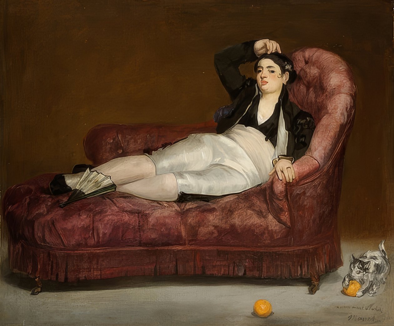 Leżąca młoda kobieta w stroju hiszpańskim. 1862-63 autorstwa Édouard Manet