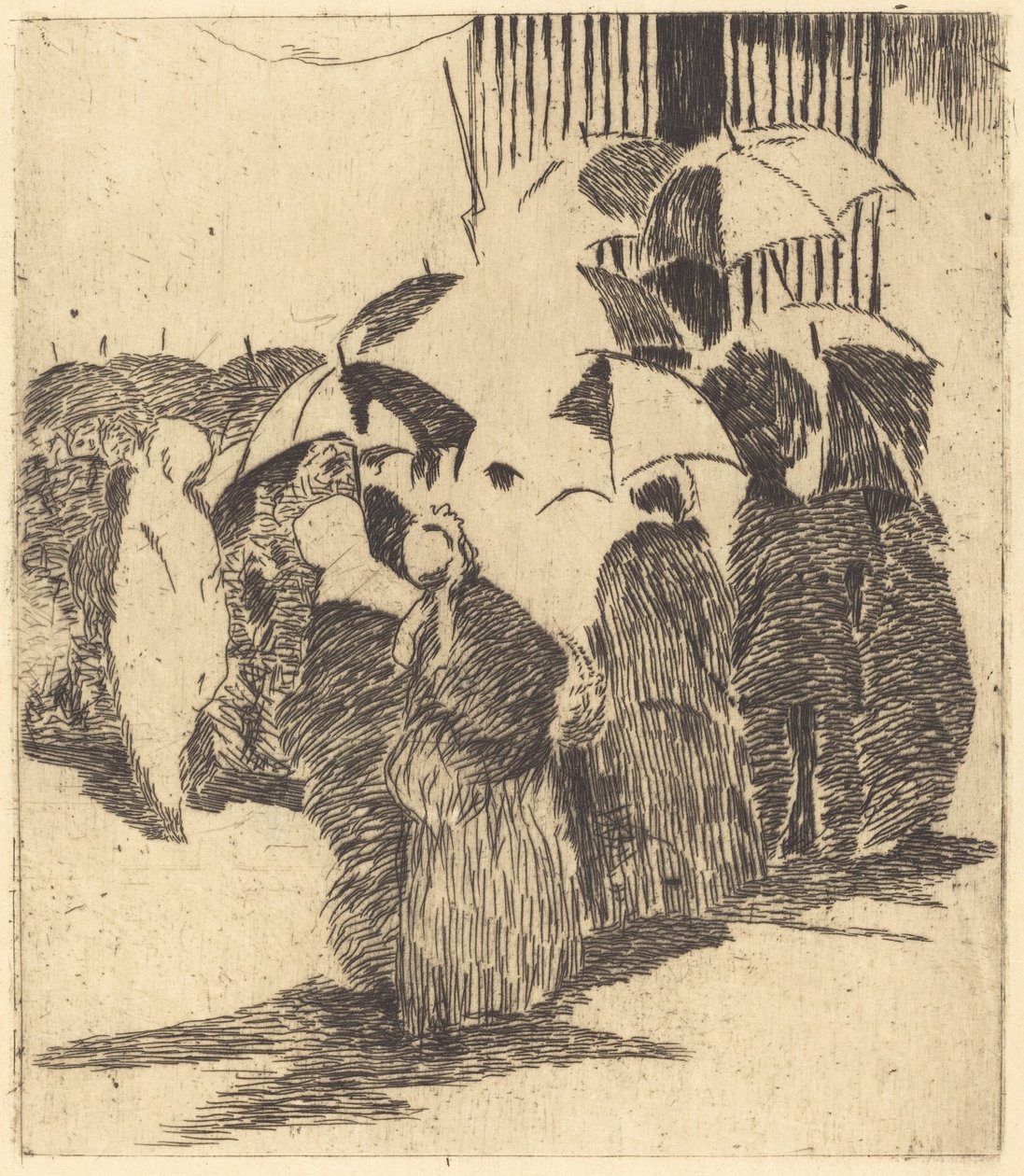 Linia przed sklepem mięsnym autorstwa Édouard Manet