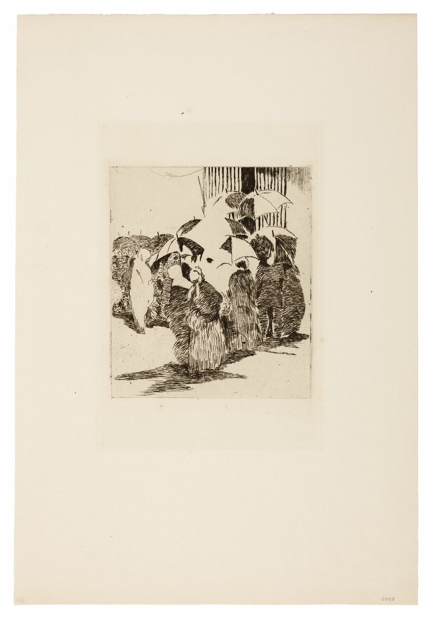 Linia przed sklepem mięsnym autorstwa Édouard Manet