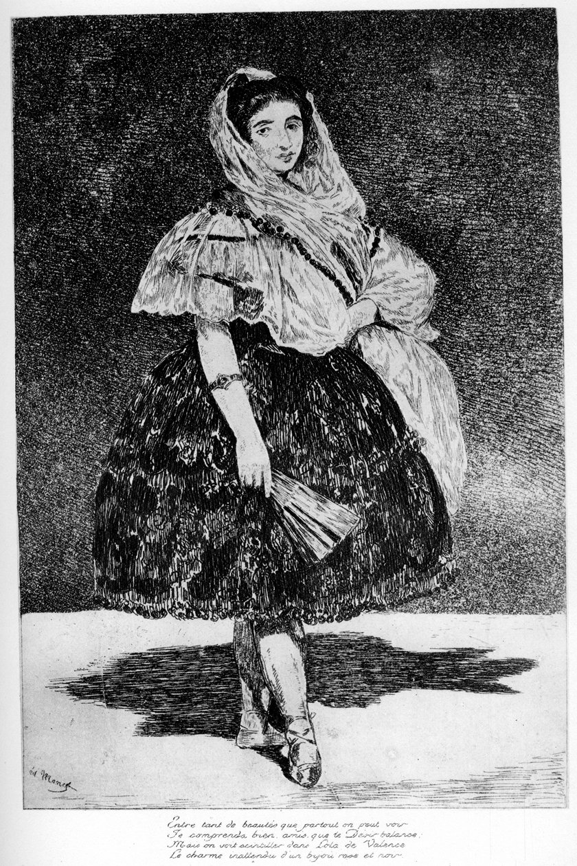 Lola z Walencji, c1850-1880 1924 autorstwa Édouard Manet