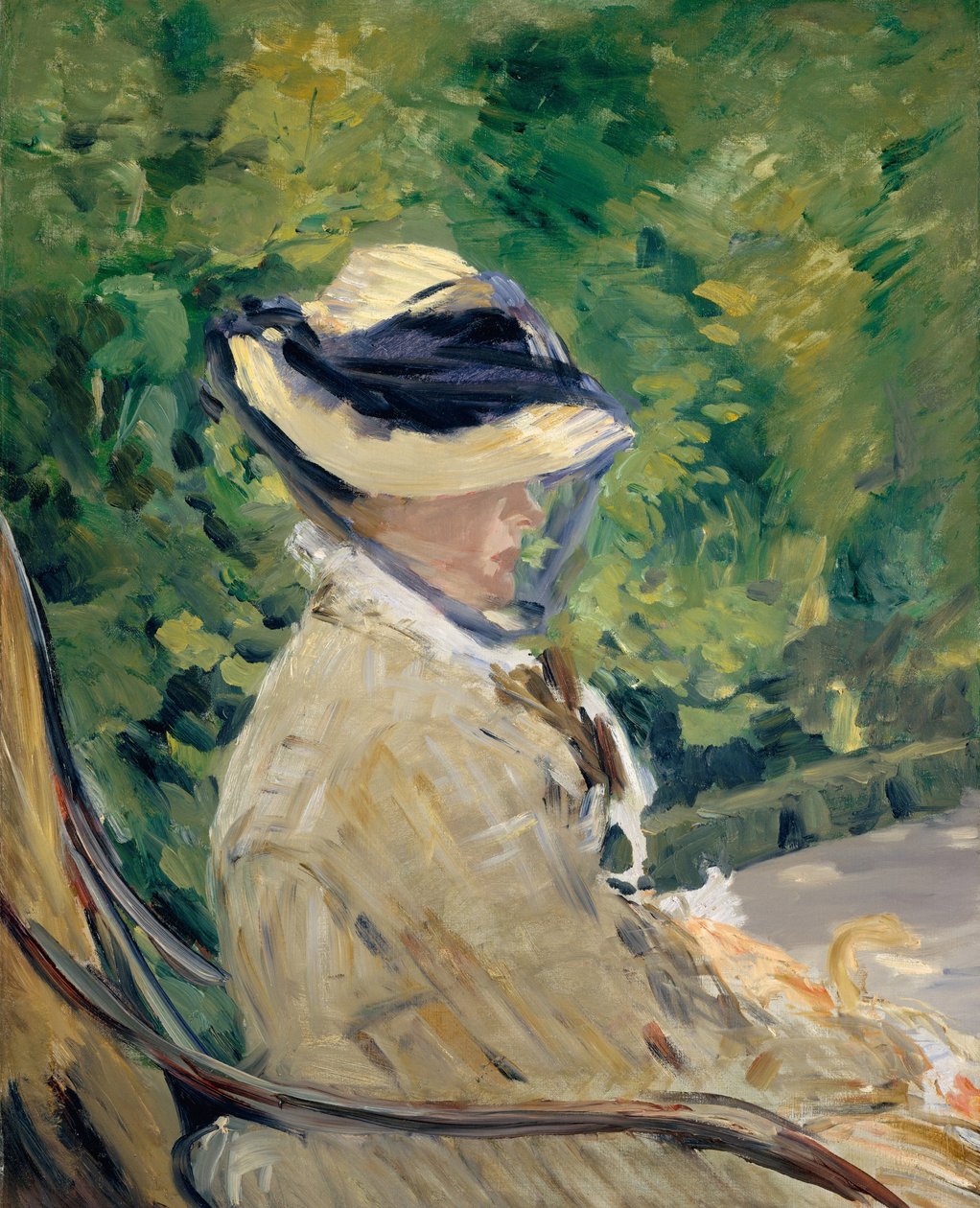 Madame Manet w Bellevue autorstwa Édouard Manet