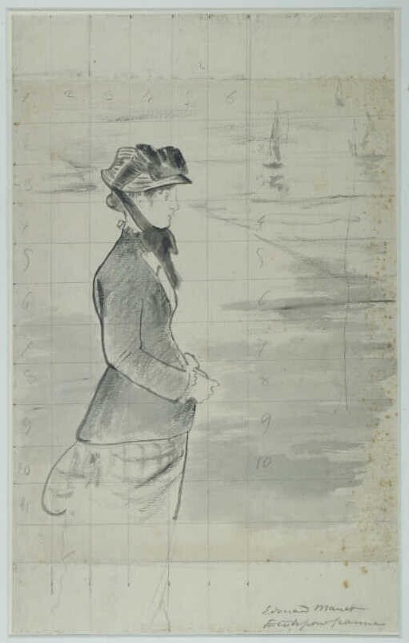 Manet - Annabel Lee stojąca nad morzem, około 1881 r. autorstwa Édouard Manet