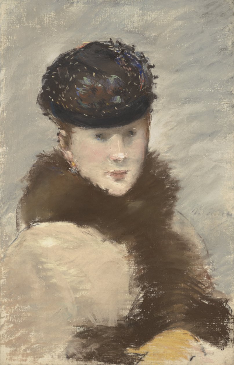 Mery Laurent w małej czapce, 1882 autorstwa Édouard Manet