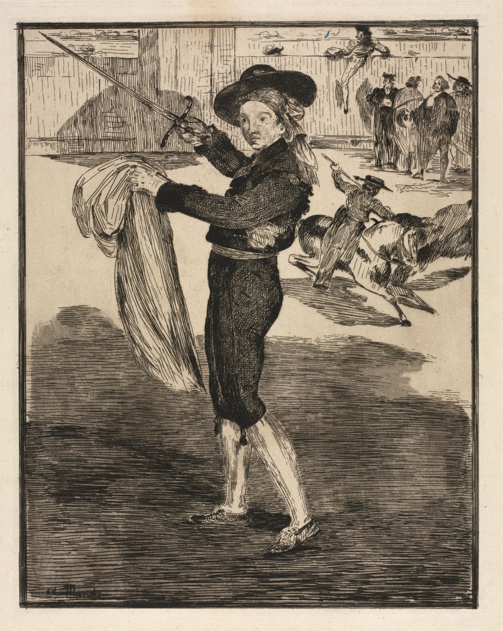 Mille, Victorine w stroju Espady. autorstwa Édouard Manet