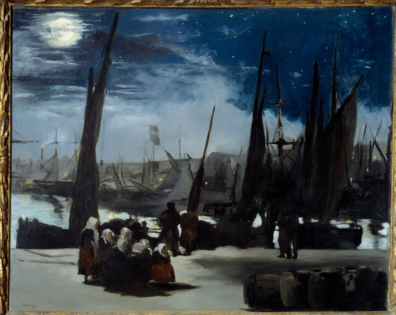 Światło księżyca w porcie Boulogne Obraz Edouarda Maneta (1832-1883) 1869 Nd. 0,82x1,01 m Paryż, musee d