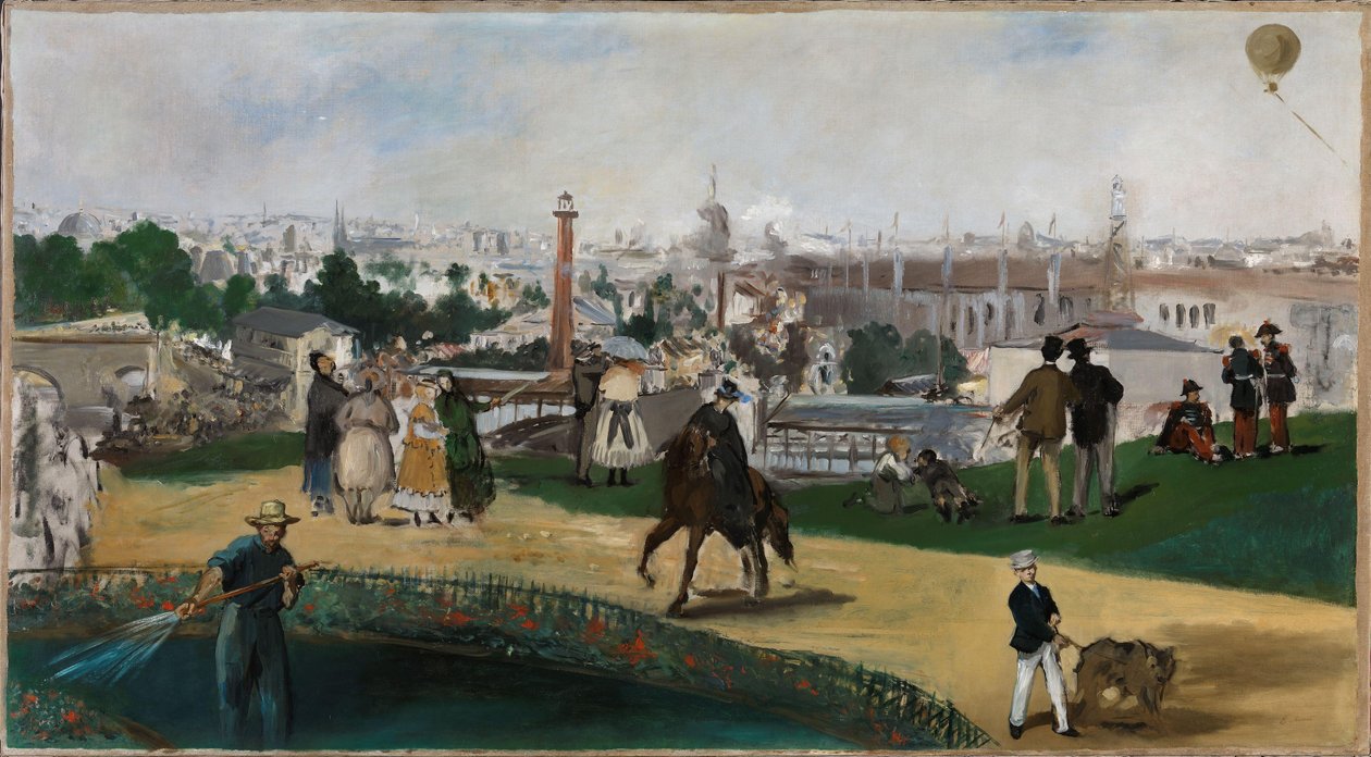 Norweski Bokmål:  Widok na Wystawę Światową w Paryżu w 1867 r. Widok na Wystawę Światową w 1867 r. autorstwa Édouard Manet