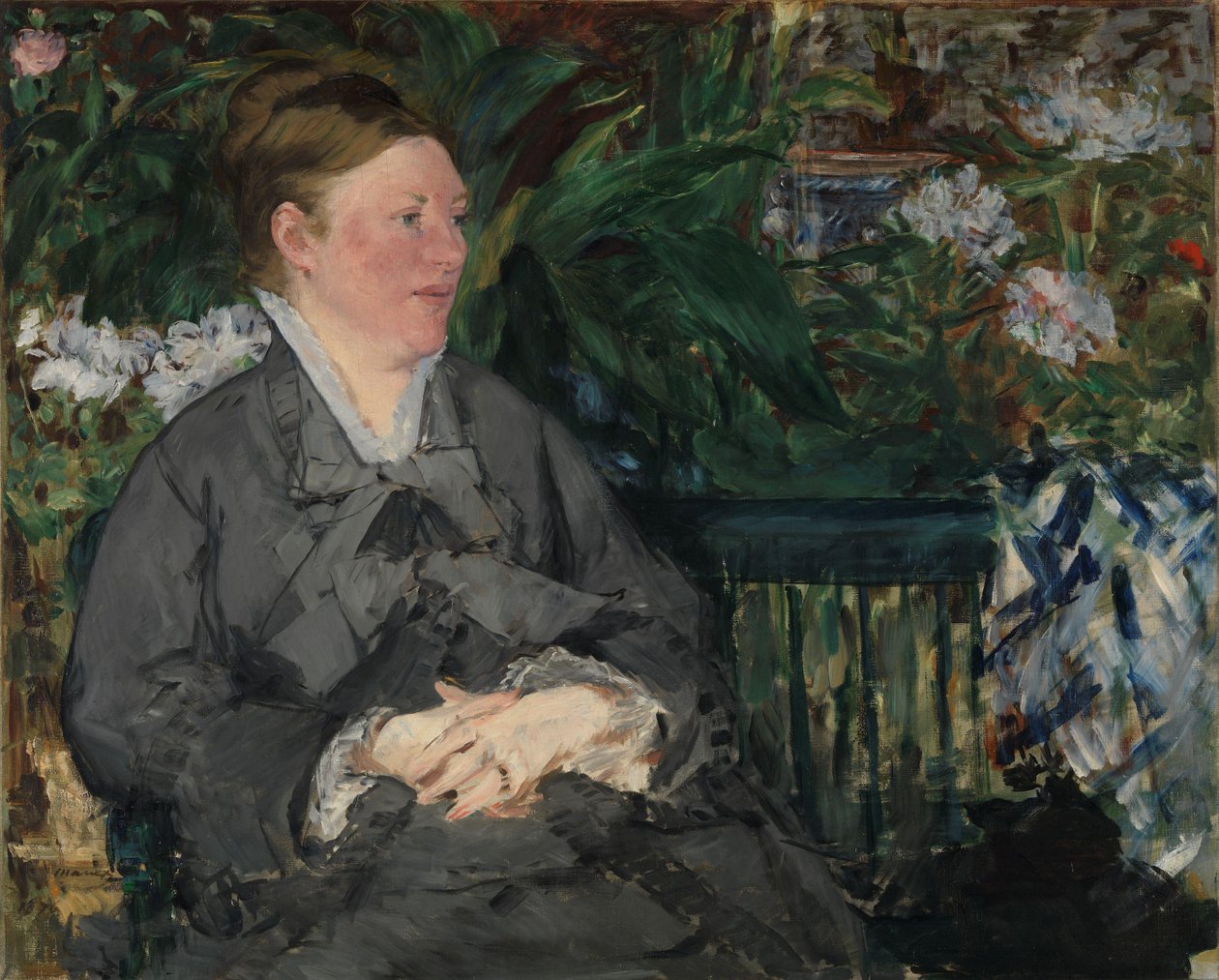 Norweski Bokmål:  Mme Manet w konserwatorium Madame Manet w konserwatorium autorstwa Édouard Manet