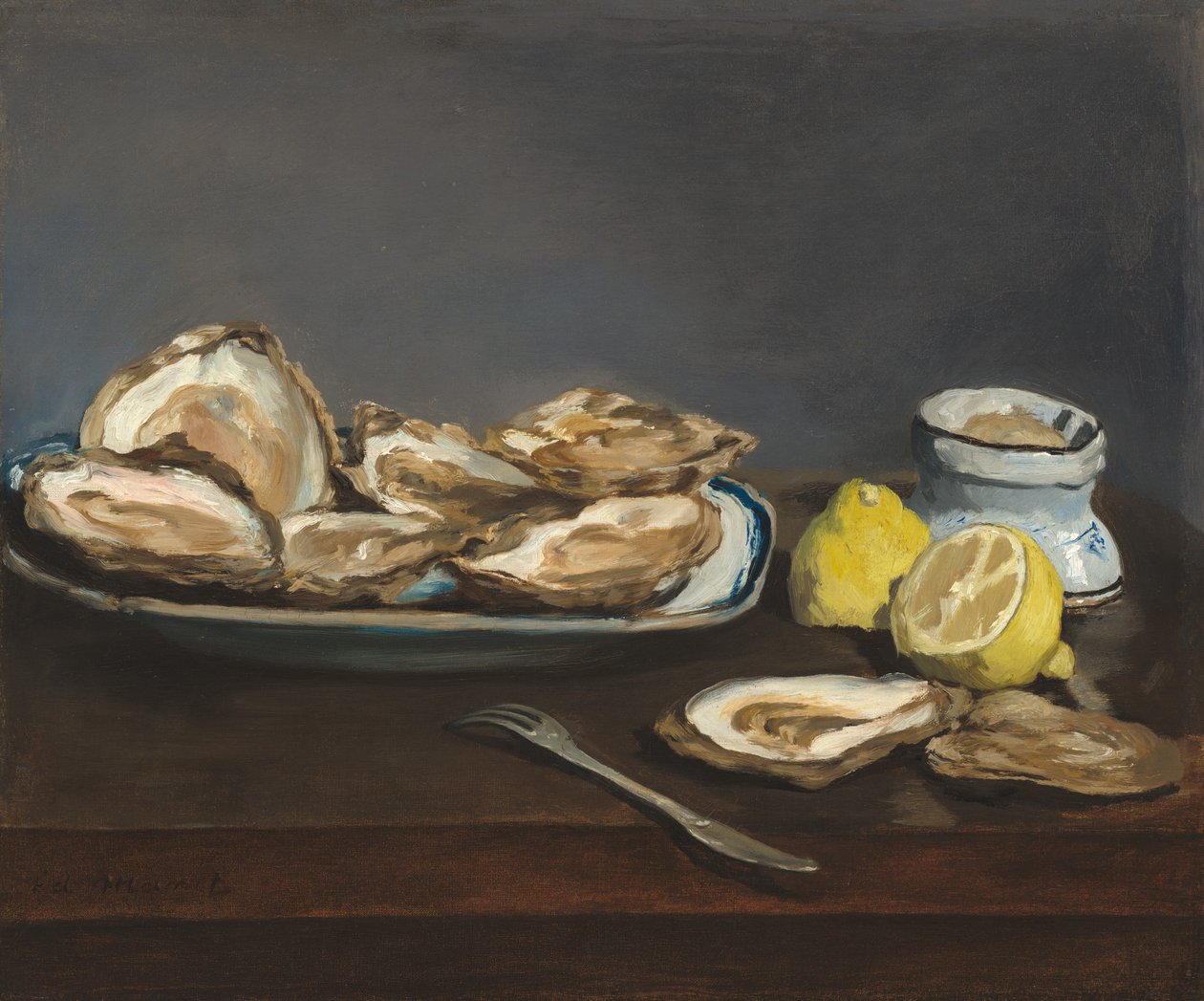 ostrygi autorstwa Édouard Manet