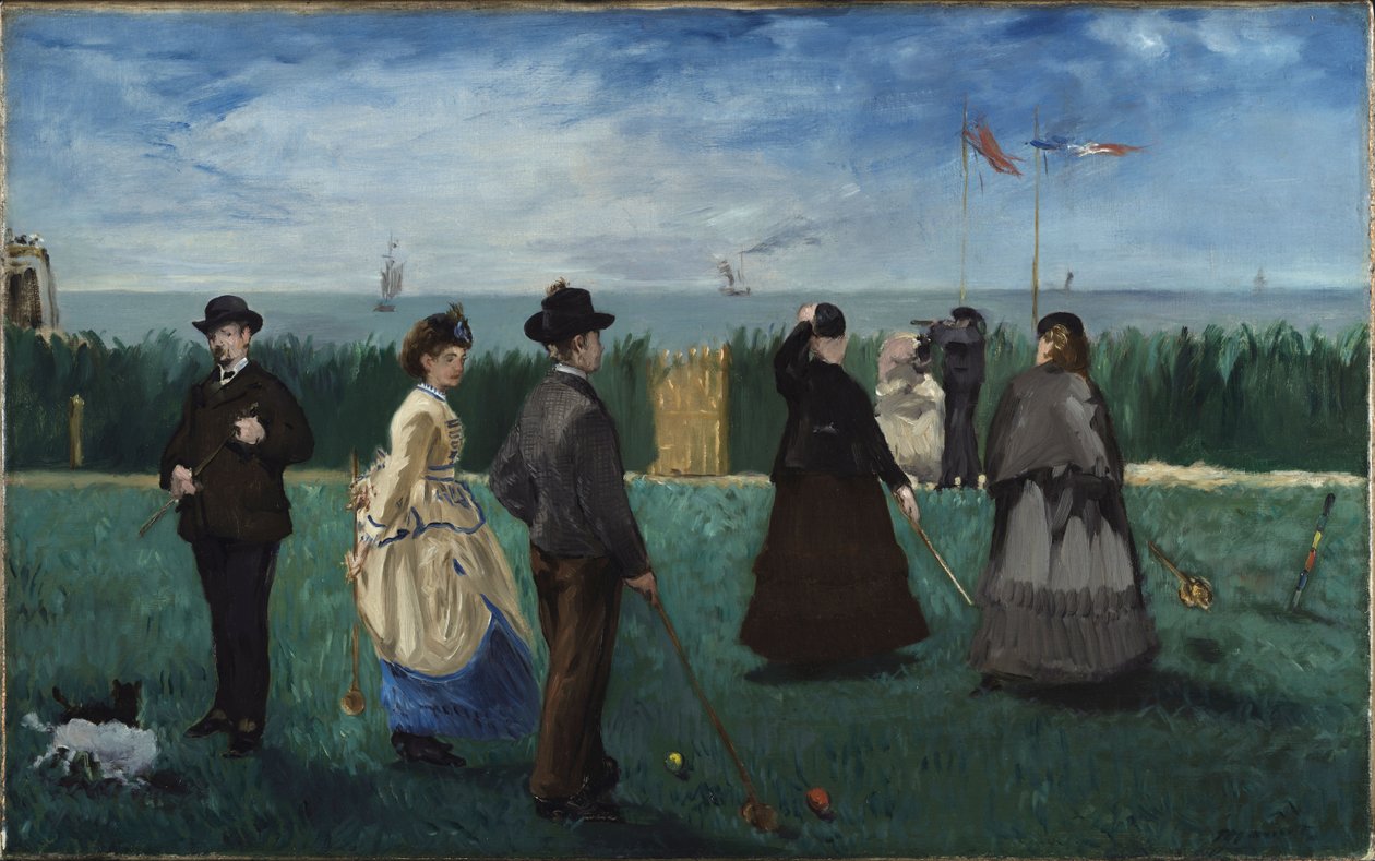Gra w krokieta w Boulogne – sur – Mer autorstwa Édouard Manet