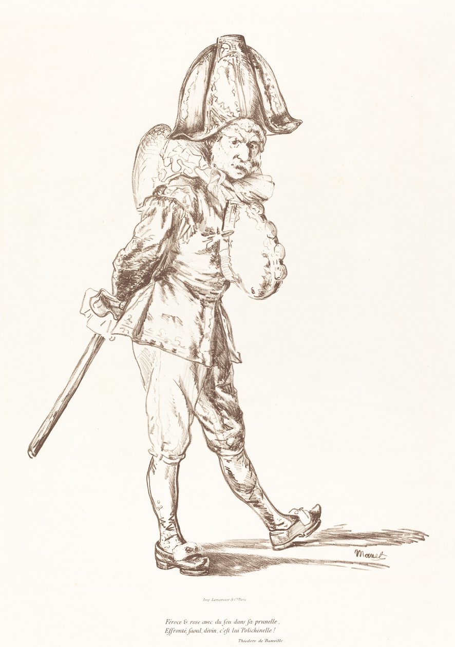 Punchinello, 1874. autorstwa Édouard Manet