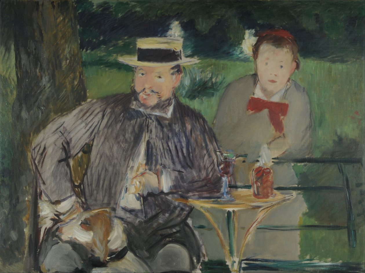 Portret Ernesta Hoschedé i jego córki Marthe autorstwa Édouard Manet