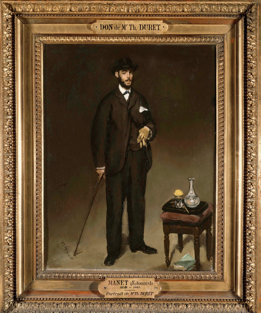 Portrait en pied de Theodore Duret (1838-1927), kolekcjoner i krytyk sztuki Obraz Edouarda Maneta (1832-1883) 1868 Nd. 0,43x0,35 m Paryż, musee du petit palais - Pełnowymiarowy portret Theodore