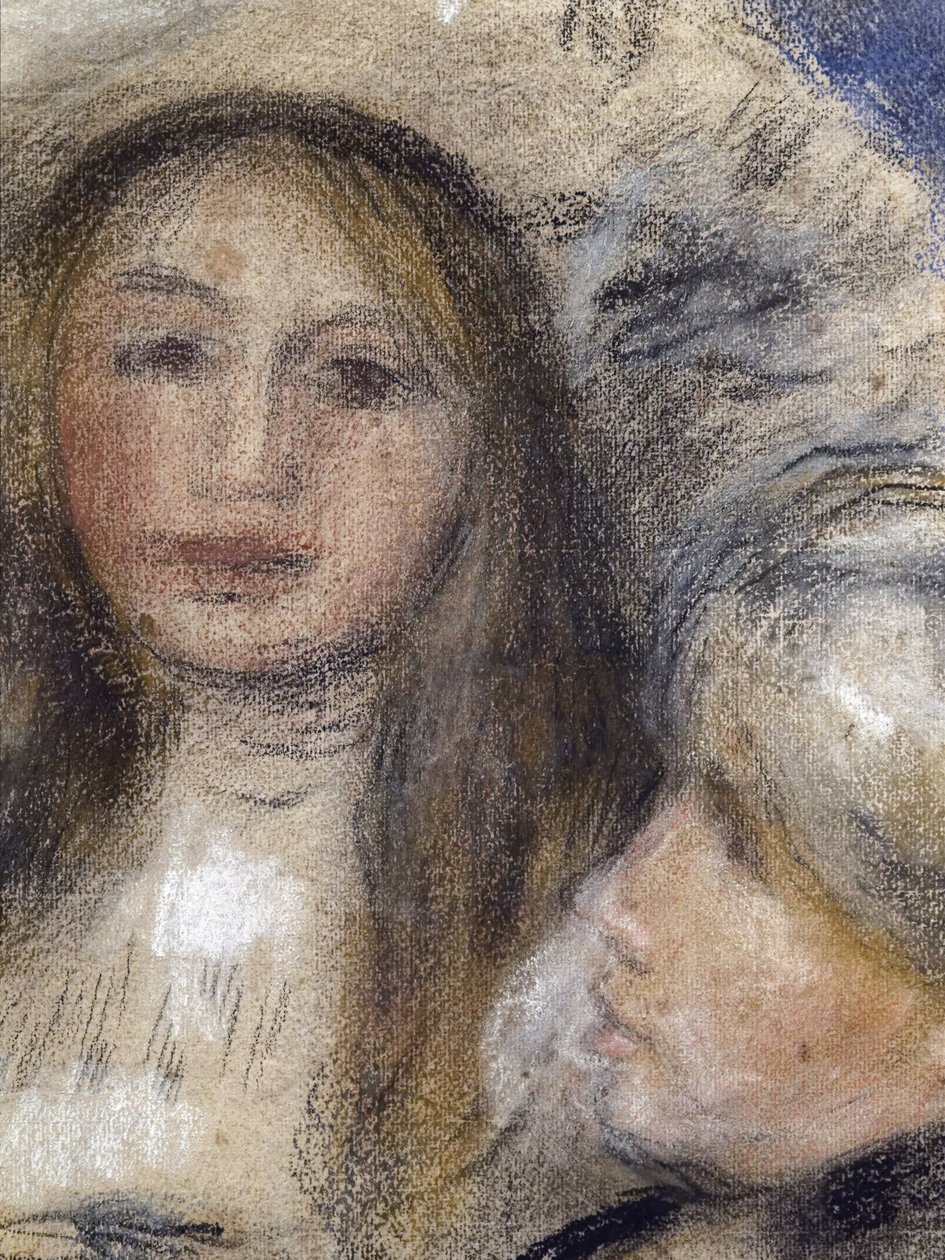 Portret Berthe Morisot (1841-1895) i jego córki (Julie Manet autorstwa Édouard Manet