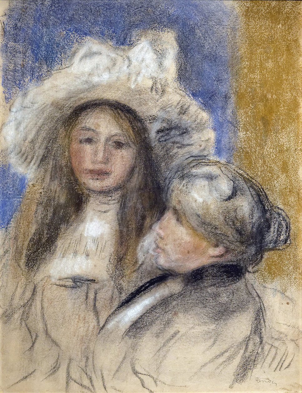 Portret Berthe Morisot (1841-1895) i jego córki (Julie Manet autorstwa Édouard Manet