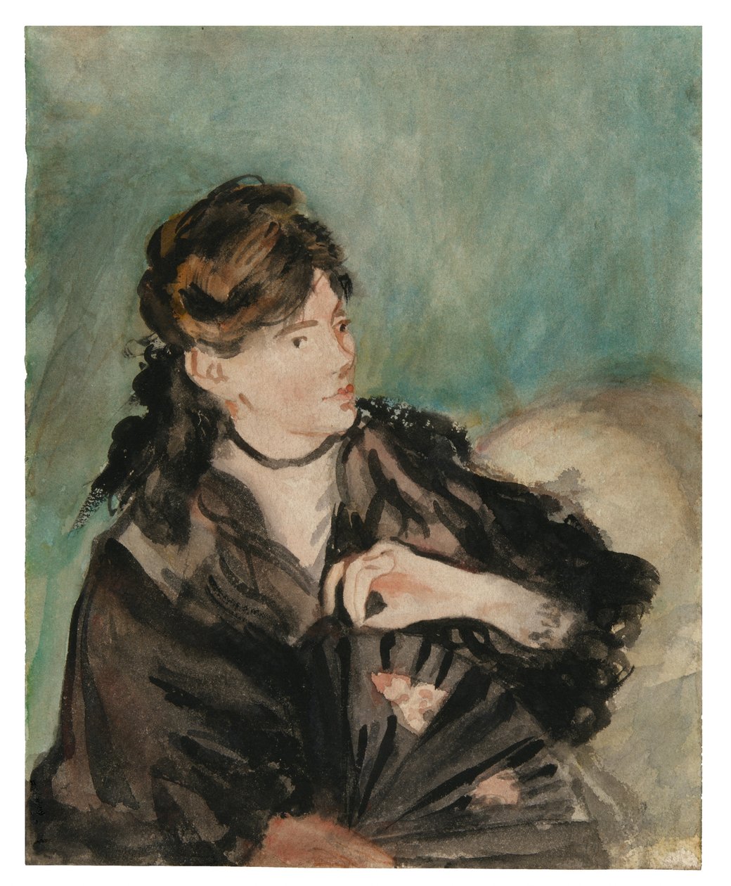 Portret Berthe Morisot z wachlarzem autorstwa Édouard Manet