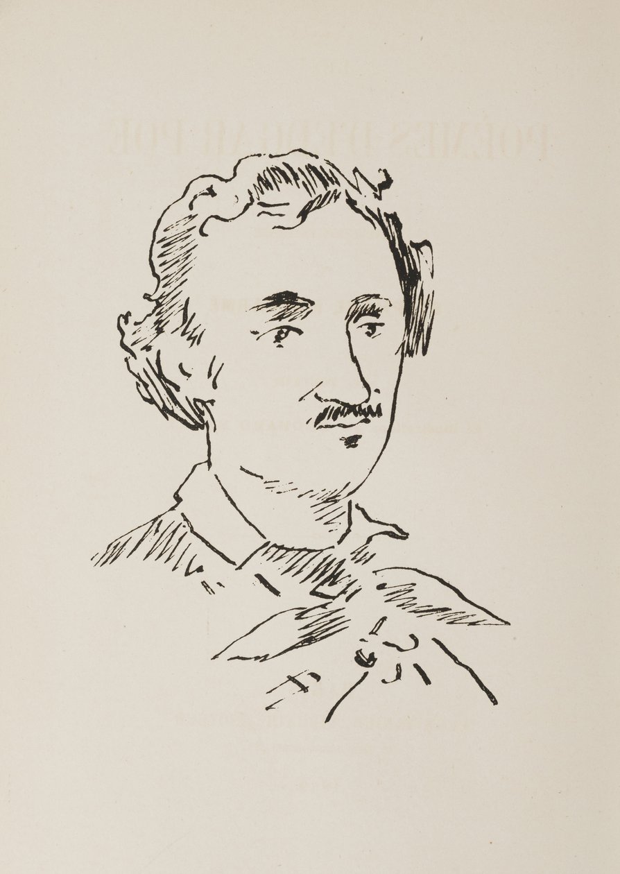 Portret Edgara Allana Poe 1809-1849, 1889. autorstwa Édouard Manet