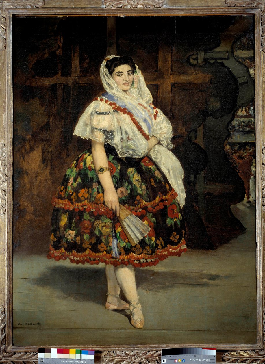 Portret Loli de Valencia Tancerka Lola Melea jest reprezentowana w tradycyjnym hiszpańskim stroju. Obraz Edouarda Maneta (1832-1883) 1862 wym. 1,23x0,92 m Paryż, Musee d