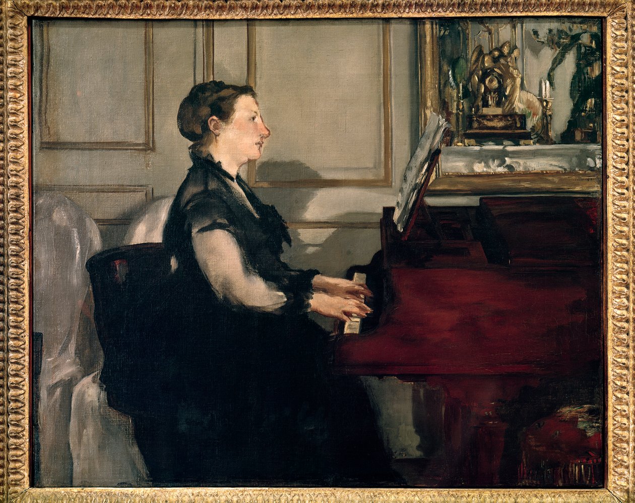 Portret Madame Manet na fortepianie Obraz Edouarda Maneta (1832-1883) autorstwa Édouard Manet