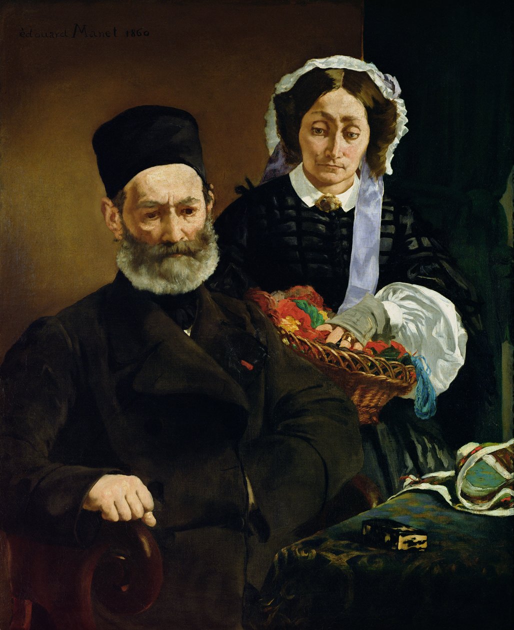 Portret Monsieur i Madame Auguste Manet autorstwa Édouard Manet