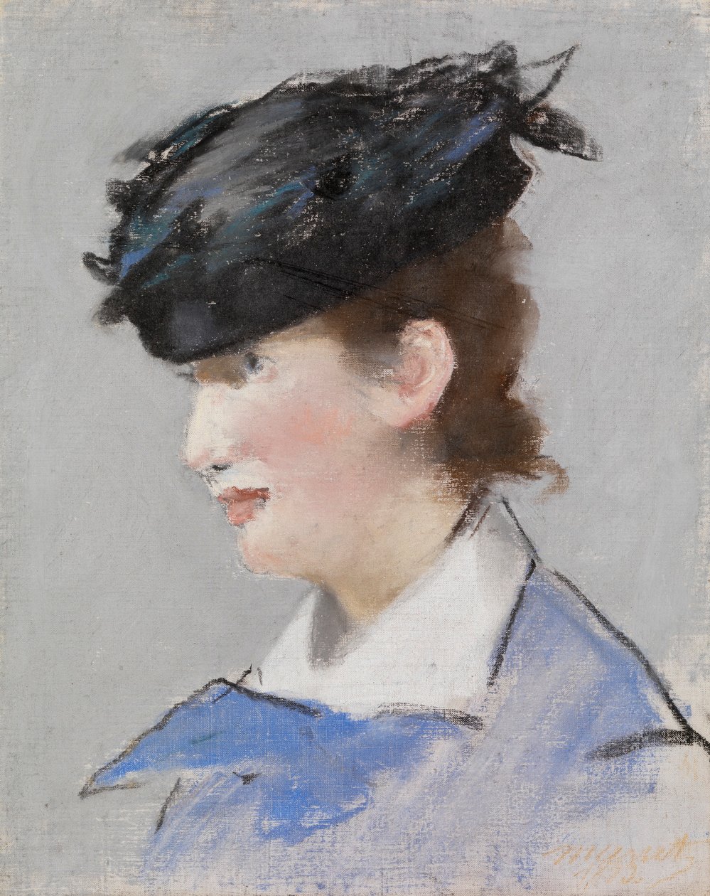 Portret damy, ok. 1882-83 (pastel na zagruntowanym płótnie lnianym) autorstwa Édouard Manet