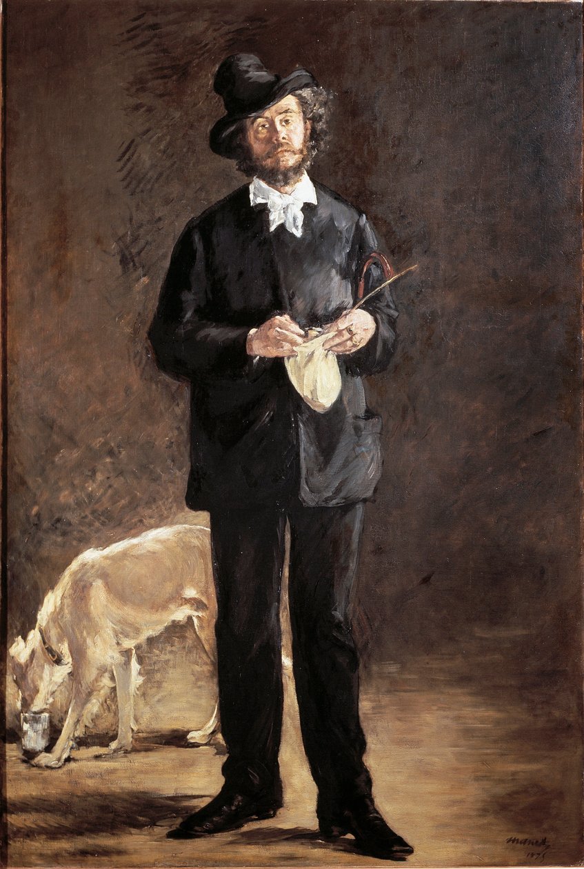 Portret poety, malarza i rzeźbiarza Gilberta-Marcellina Desboutina (Gilbert Marcelin) autorstwa Édouard Manet