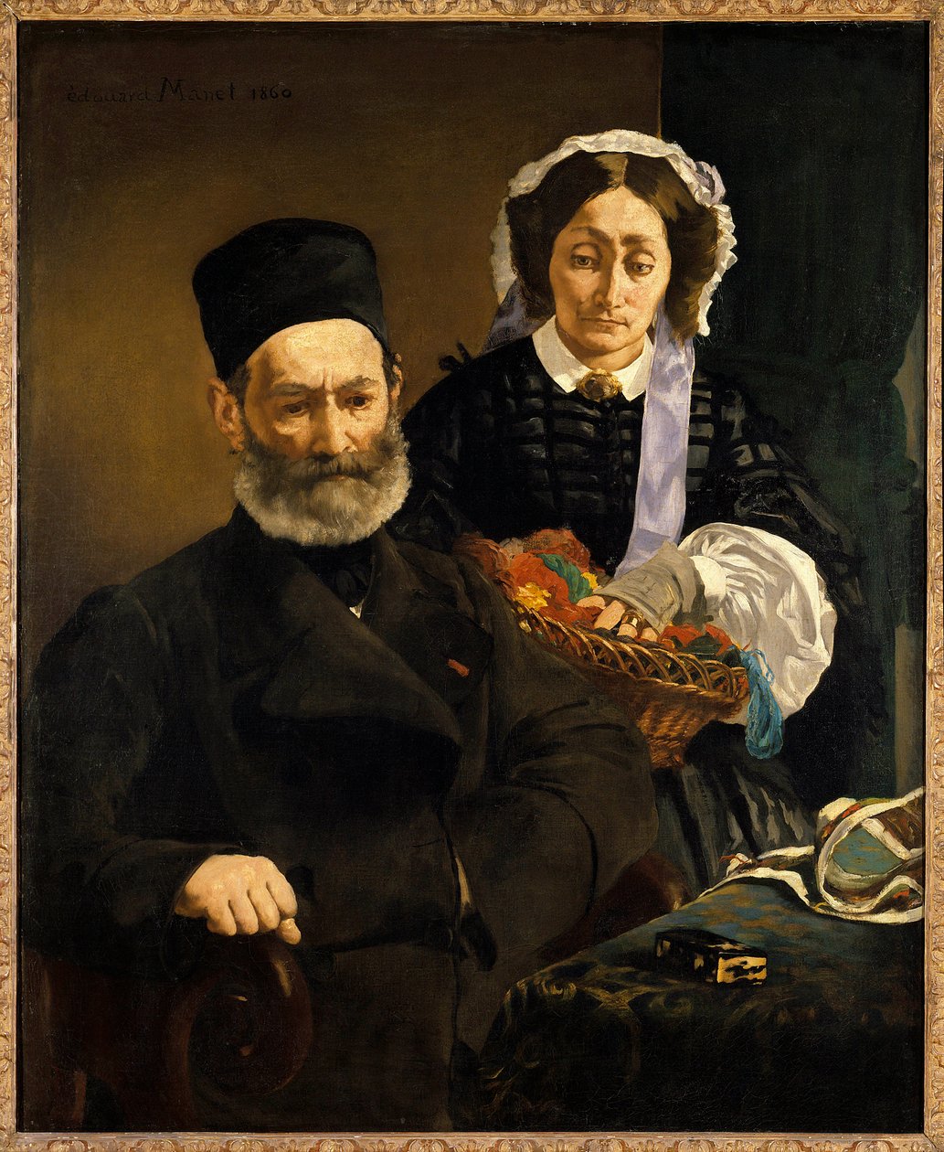 Portrety Monsieur i Madame Auguste Manet, rodziców artysty Obraz Edouarda Maneta (1832-1883) 1860 nd. 1,1x0,9 m Paryż, musee d
