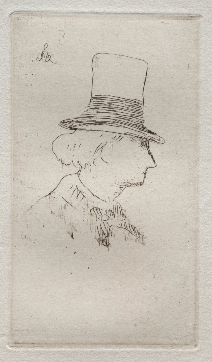 Portret profilowy Charlesa Baudelairea autorstwa Édouard Manet
