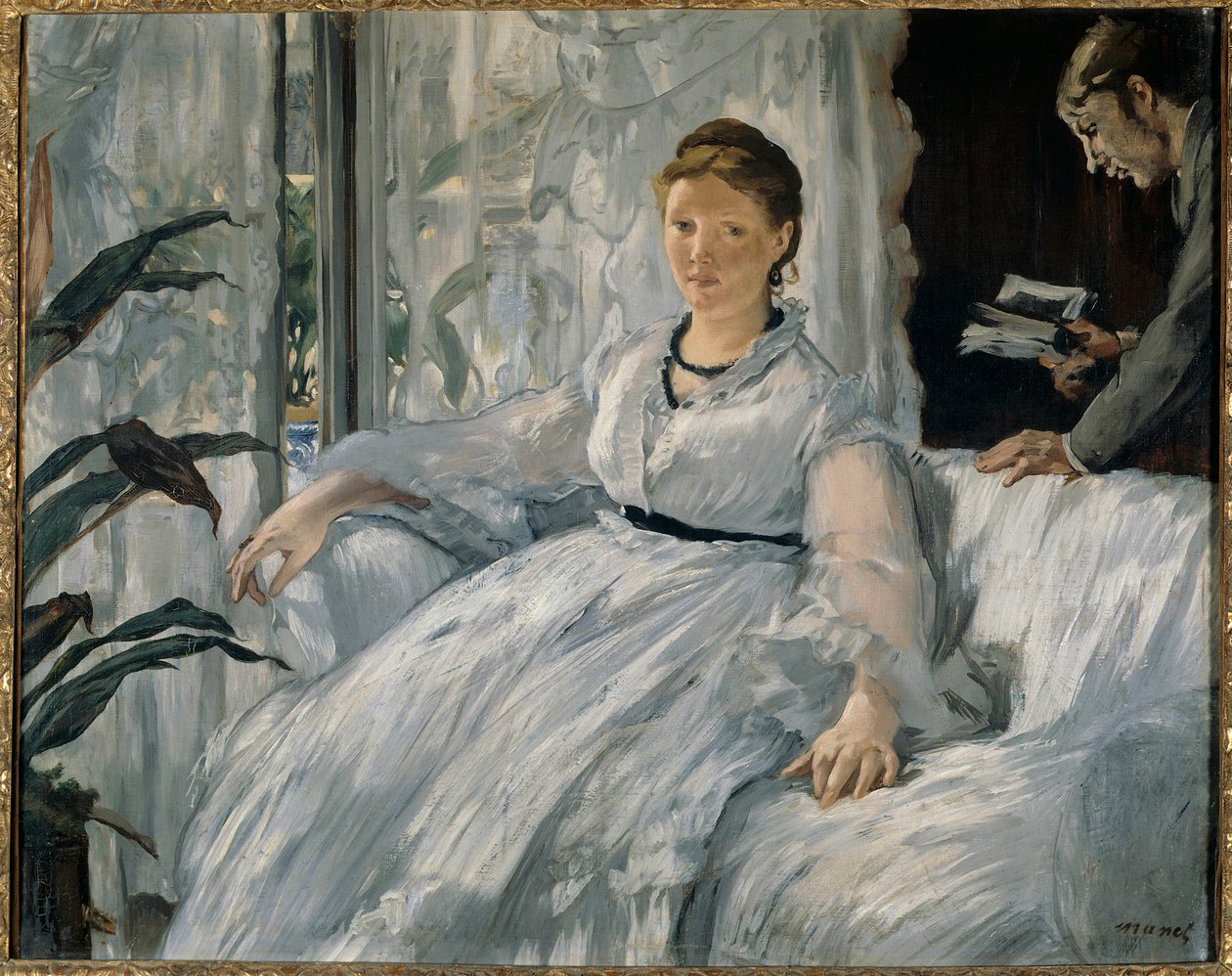 Czytanie Malarstwo Edouarda Maneta (1832-1883) 1865 Nd. 0,6x0,73 m Paryż, musee d